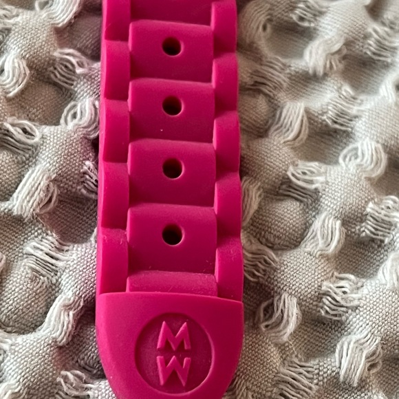 MICHELE Women Jelly Bean Stainless Steel Quartz Watch with Silicone Strap, Pink - Picture 6 of 10